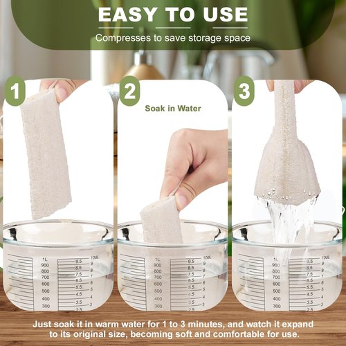 Createjoya 7 Pack Natural Loofah Body Scrubber Sponge, 5 Inches Organic Luffa for Exfoliating & Smooth Skin Cleansing, Ideal for Men & Women, Spa & Shower Use