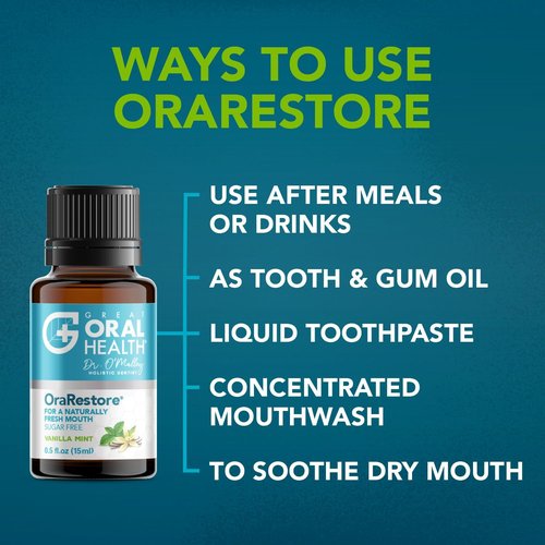 OraRestore Bad Breath Treatment - Dentist Formulated Oral Rinse & Tooth Oil for Fresh Breath | 15ml