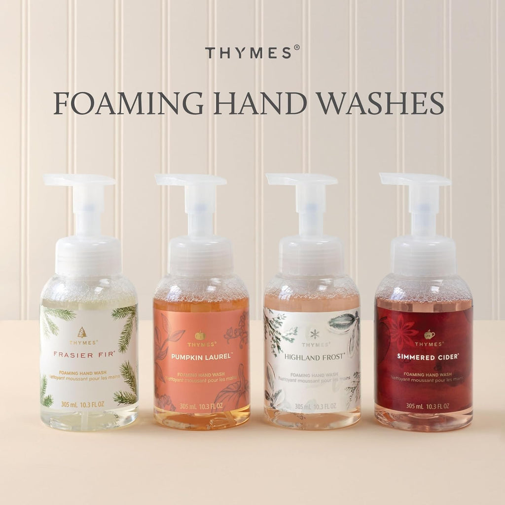 Thymes Foaming Hand Wash - Aloe & Glycerin Soap with Pump - Pine Scented for Kitchen or Bathroom | 10.3 fl oz