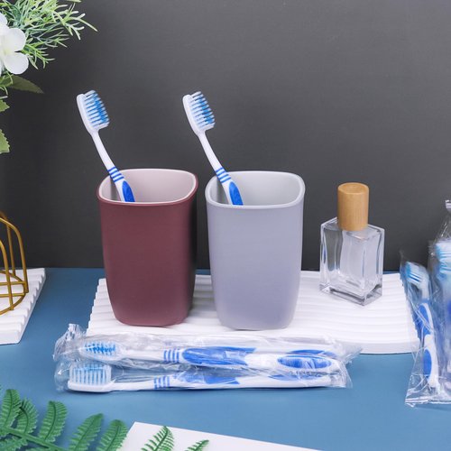 SLequipo 100 Prepasted Disposable Toothbrushes Individually Wrapped Pre Pasted Toothbrushes Soft Bristle Travel Tooth Brush Single Use Wrapped for Hotel, Camping, Travel and Gift for The Homeless