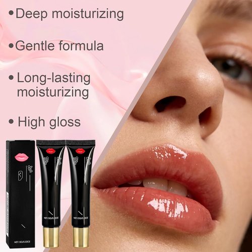 Glovera Labios Carnosos Lip Booster Serum - 24-Hour Volumizing Treatment, Deeply Hydrating Gloss for Dry Lips