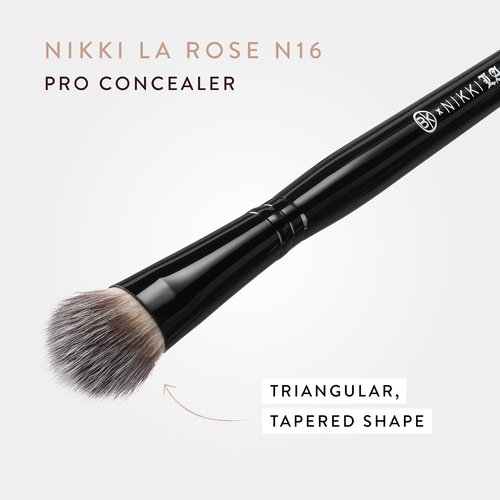 BK BEAUTY - NIKKI LA ROSE N16 PRO CONCEALER BRUSH – Precision Blending for Under-Eye & Spot Concealing, Flawless Coverage Without Streaks