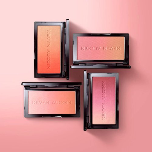 Kevyn Aucoin The Neo-Blush - Gradient Trio Richly-Pigmented, Lightweight Powder Cheek Blush & Highlighter Makeup Palette with Pearl, Satin, and Matte Finishes, Sunset, 6.8 g
