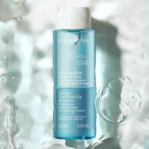 Clarins Instant Eye Make-Up Remover | Bi-Phase Remover For Heavy and Waterproof Eye Make-Up | Cleanses, Softens, Hydrates | Conditions Lashes | Ophthalmologist Tested | All Skin Types | 4.2 Ounces