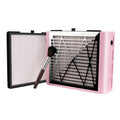 BRANTMAKER Nail Dust Collector with Brush and 2 Reusable Filters, 60W Vacuum Dust Fan for Acrylic Nails (pink)