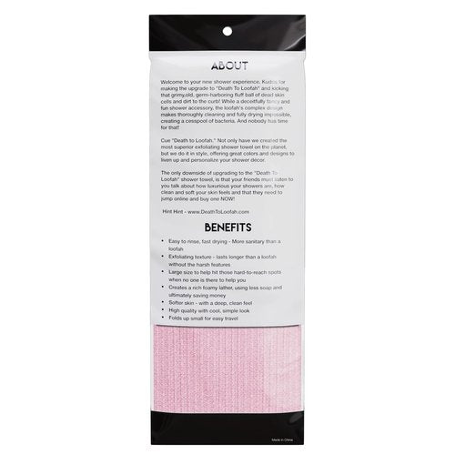 Death To Loofah: Exfoliating Shower Towel - Japanese Style Body Scrubber, Back Scrubber, and Face Wash Cloth in One - Say Goodbye to Ordinary Washcloths!