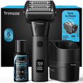 Electric Shaver for Men - Trimcoo 5-Blade Foil Razor Kit | Gentle on Sensitive Skin | Self-Cleaning Center, USB-C Charging, 180min Runtime, IPX7 Wet/Dry Use with Pop-Up Trimmer, Ideal Grooming Gift