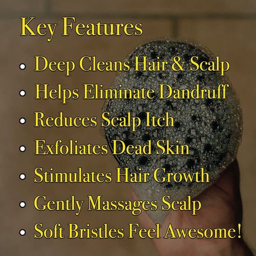 Pete & Pedro Scalp Massager Shampoo Brush - Soft Silicone Bristles for Hair Care & Lather | Dry Scalp Scrubber & Dandruff Exfoliator
