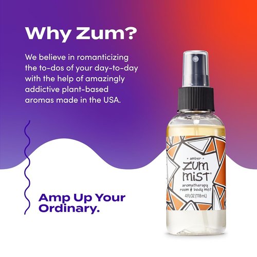 Indigo Wild Zum Mist Room & Body Spray - Aromatherapy Essential Oil - Amber Scent - 4 fl oz (2 Pack)