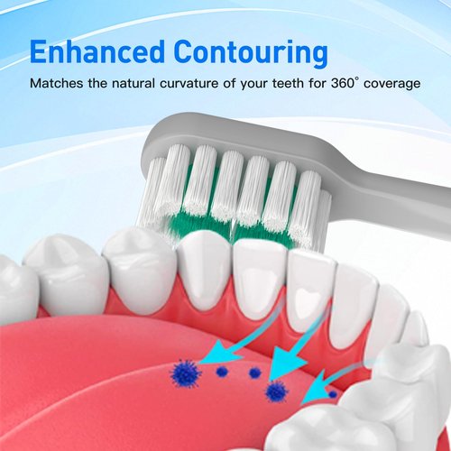 Replacement Brush Heads Compatible with AquaSonic icon Electric Toothbrush, 10 Pack, Stone