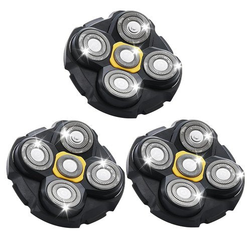 Shaver Replacement Heads Compatible with Microtouch Titanium Head Shaver, for Bald Men 3 Pack