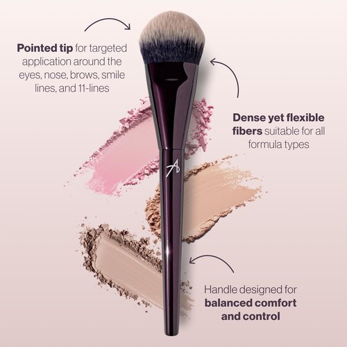 Anisa Beauty Cover & Set Makeup Brush | Professional Foundation, Cream & Powder Brush for Setting and Sculpting with Dense Angled Blending Tip for a Smooth, Flawless Complexion