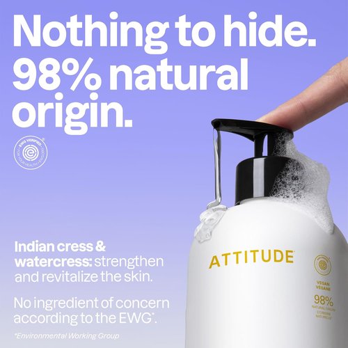 ATTITUDE Liquid Hand Soap - EWG Verified, Vegan & Plant-Based - Earl Grey & Fresh Cucumber, 16 Fl Oz (Pack of 3)