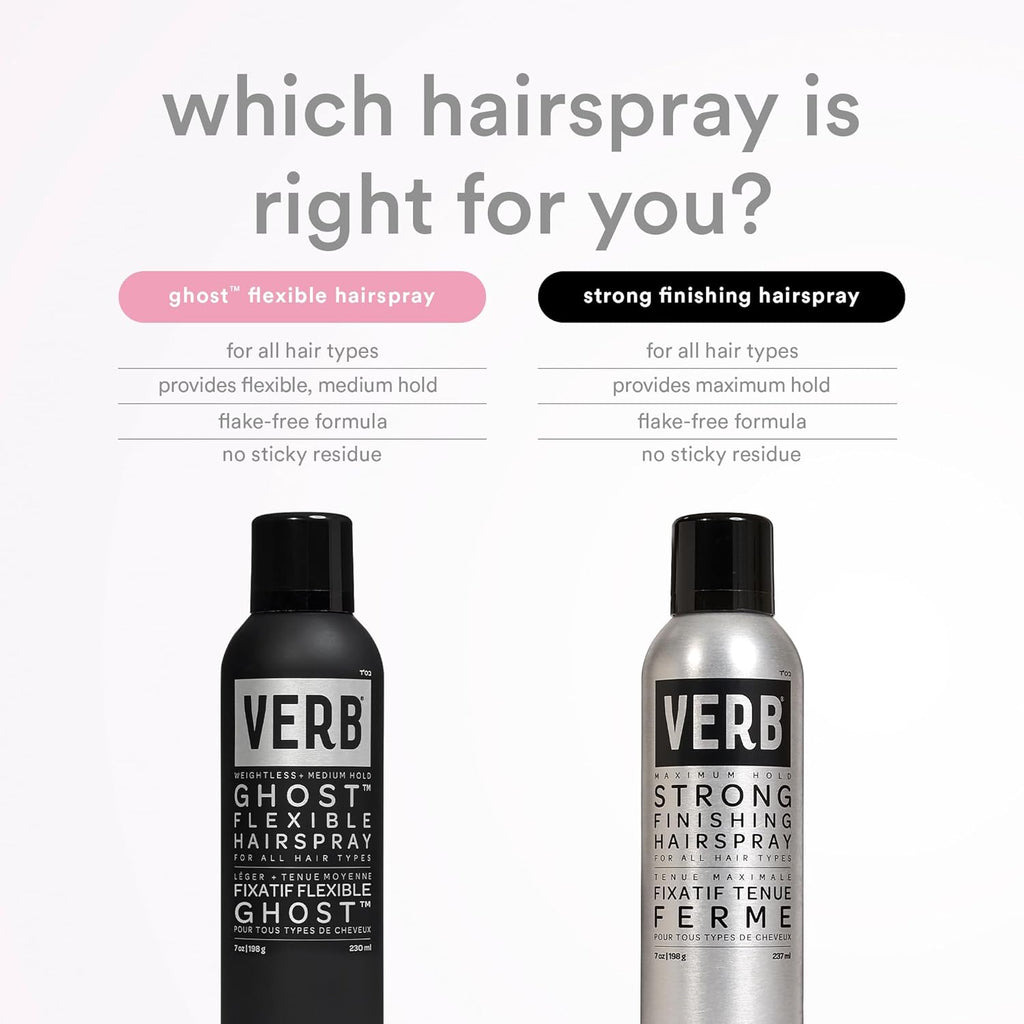 VERB Ghost Flexible Hairspray - Weightless Medium Hold with Moringa Oil - Anti-Frizz & Radiant Shine for All Hair Types