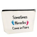 Gfhzdmf Twin Mom Gift Twins Mama Gift for Women Mom Makeup Bag Mommy To Be Pregnancy Announcement Gift for Twins Mother New Mom Cosmetic Bag Mother's Day Christmas New Year Gift for Her Friend Mommy