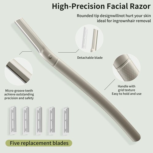 Glamne Eyebrow Trimmer Kit Scissors Tweezers Razor Facial Shaver Grooming Set with Mirror Travel Cases