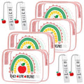 Sasylvia 8 Pcs Teacher Appreciation Gift Set Teacher Cosmetic Bag Waterproof Clear Makeup Bag Accessories Teacher Gifts from Students Graduation Birthday Gifts for Women (Bookmark Style)