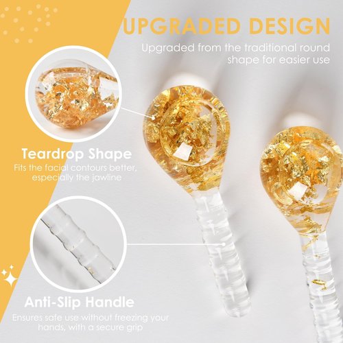 Lazzybeauty Ice Globes Facial Massage Tools, Cryo Cooling Ball for Face & Eye Relief, Beauty Spa Tool for Relaxing and Refreshing Skincare Routine