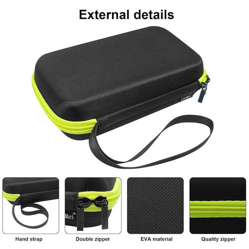 LinMei Travel Shaver Case Compatible with One Blade QP2724/90 QP2834/70 QP2630/72 Hybrid Electric Trimmer Hard Portable Storage Carrying Case for Shavers and Accessories