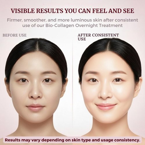 Liftouch Korean Overnight Collagen Face Mask (4 PACKS) - Hydrating Deep Collagen Mask for Women - Anti-Aging Bio-Collagen Real Deep Mask - Glass Skin Facial Treatment