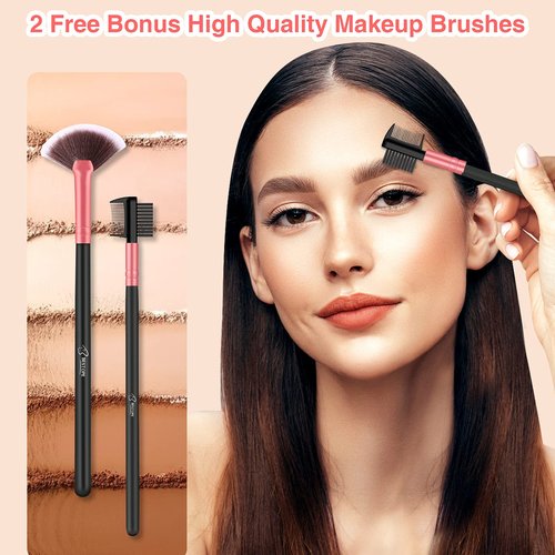 Makeup Brushes Makeup Brush Set - 16 Pcs BESTOPE PRO Premium Synthetic Foundation Concealers Eye Shadows Make Up Brushes set,Eyeliner Brushes(Black)