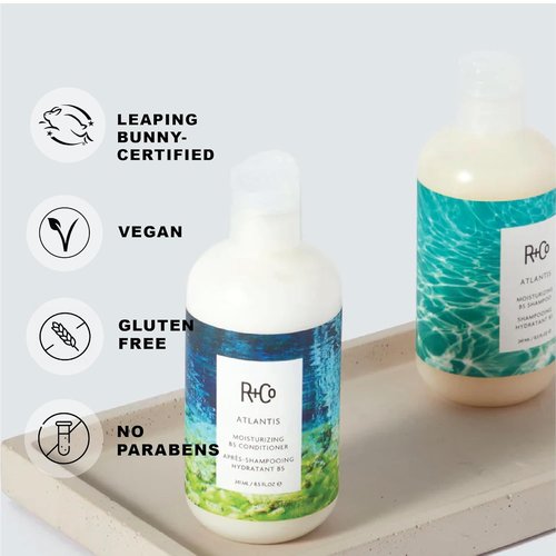 R+Co Atlantis B5 Shampoo & Conditioner Travel Set - Deep Hydration & Repair for Dry Hair | Vegan, Cruelty-Free | 2oz (Pack of 2)