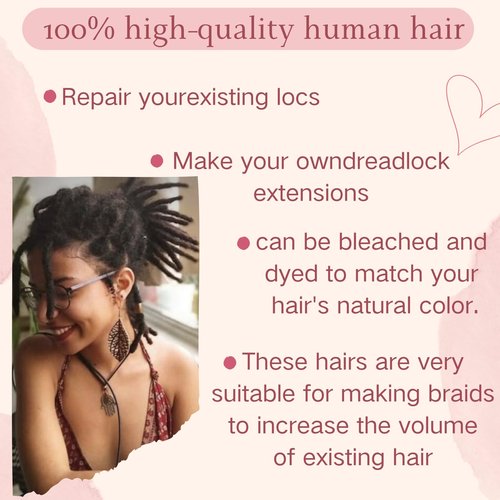 Afro Kinkys Bulk Human Hair for, Loc Repair, Twists, Afro Kinky Curly Human Hair 3 Packs Bulk Hair For Dreadlocks Extensions Bulk Human Braiding Hair (Natural Black# 10inch 150g)