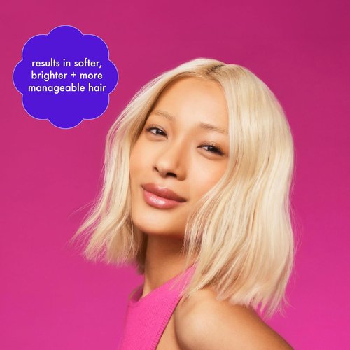 Amika Bust Your Brass Cool Blonde Shampoo - Strength Repair Formula for Brighter Hair
