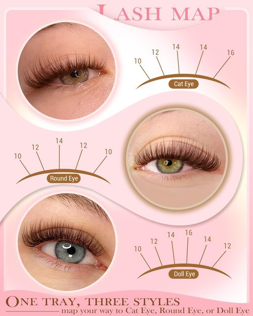 Natural Brown Lash Clusters Kit Wispy Eyelashes Clusters Kit C Curl Cluster Eyelash Extensions 10-16mm Cluster Lashes DIY Eyelash Clusters Waterproof Individual Lashes Extension Kit with Brush