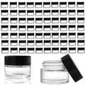 HningBuyox 70 Pack Glass Sample Container, 10ml Empty Jars with Lids, 10 Gram Tiny Sample Jar Lip Balm Containers for Cosmetics, Lotion, Cream, Makeup, Samples, Wax, Skincare, Travelling, Retail Store