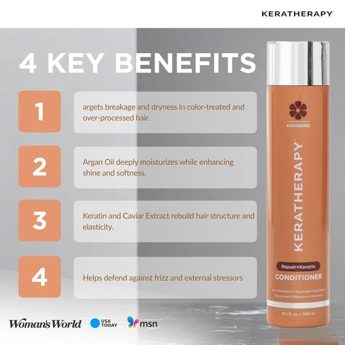 KERATHERAPY Keratin Infusion Repair Conditioner - 10.1 fl. oz. | Revitalize Dry, Damaged Hair with Caviar Extract & Argan Oil