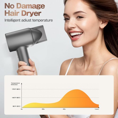 Labiim Hair Dryer - High-Speed Ionic Blow Dryer with Brushless Motor | Quiet, Compact Design for Fast Drying