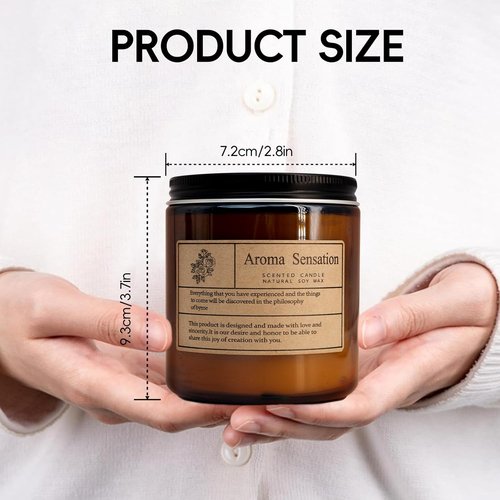 Skiennix Organic Coconut Vanilla Candles - Non-Toxic Soy for Stress Relief & Meditation (7oz)