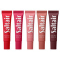 Saltair Hydrating Lip Oil Balm, Clear and Tinted Lip Gloss, Everyday Shades 5-Pack. Moisturizing Vegan Conditioning for Dry Cracked Lips with Glossy High-Shine Finish. Coconut Vanilla Flavor