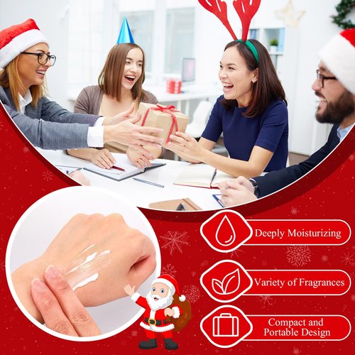 Dansib 48 Pcs Christmas Hand Cream Gift Sets for Dry Cracked Hands Moisturizing Hand Lotion Small Travel Lotion Stocking Stuffers Gift Set for Women Mom Girlfriend Christmas Birthday
