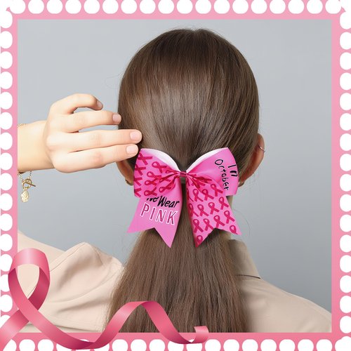 Suncalla 48 Pcs 7'' American Usa Flag Cheer Hair Bows Red White Blue Festival Hair Bow Patriotic Scrunchie with Elastic Ponytail Holder 4th of July Independence Accessory for Women (Cute,Pink)
