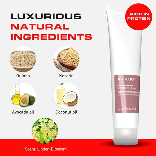 Arrojo Hair Repair Treatment | 5.1 Fl Oz Cruelty-Free Conditioner Mask with Keratin & Oils for Damaged Hair