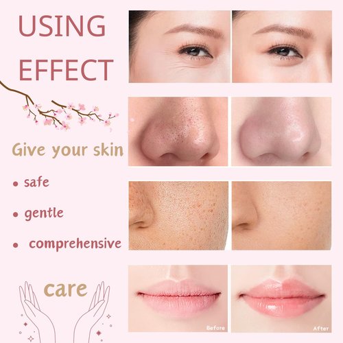 Japan Sakura Skin Care Set for Teen Girls - Evolvique Skin Care for Teens 10-12 - Skincare for Girls 10-12 - Skin Care Kit Gift Set for Women with Cleanser,Serum,Cream(One Size, 8PCS Sakura Scent)