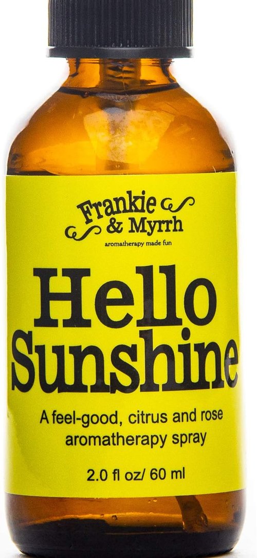 Frankie & Myrrh Hello Sunshine | Bergamot, Rose & Lemon Essential Oil Body Mist | 100% Pure Aromatherapy Spray