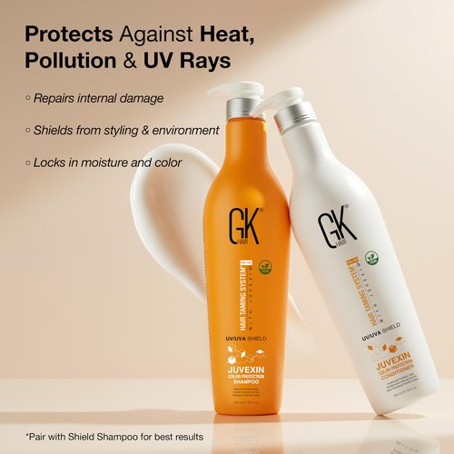GK HAIR Shield Conditioner 22 Fl Oz – UV Protection for Color Hair, Aloe Vera & Argan Infused, Sulfate and Paraben Free, Repairs Damage, Boosts Shine, Hydrating & Vegan