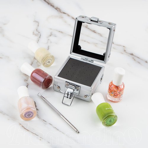 Framendino, Nail Drill Bits Holder Container Stand Manicure Tools Polishing Heads Storage Box