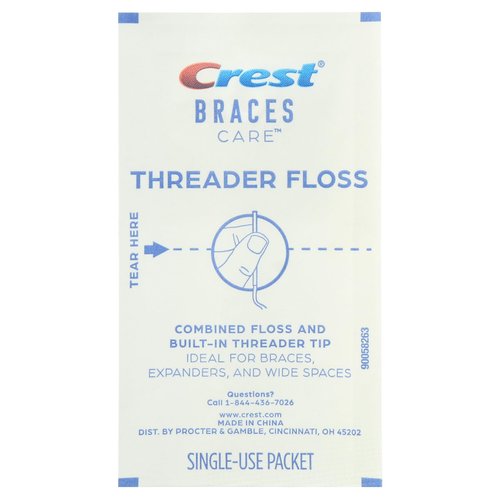 Crest Braces Care by Threader Floss, (30) Single-Use Packets