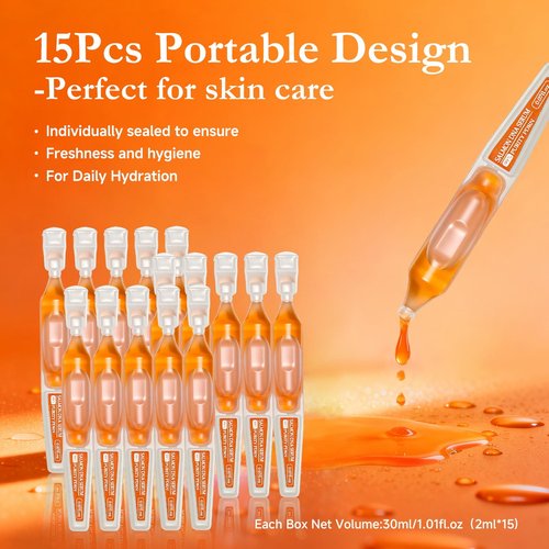 Salmon DNA Serum,99% PDRN Serum For Face Anti Aging One Day With Recombinant Collagen,Glutathione,Hyaluronic Acid,Korean Skin Care For Deep Hydration,Firming & Uneven Skin Tone,0.07 Fl.Oz x 15e
