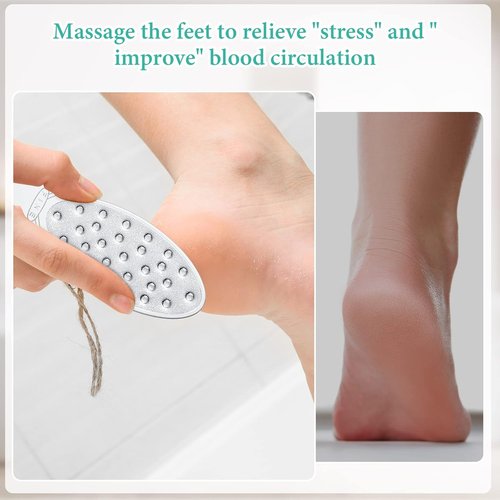 Skiennix Stainless Steel Foot Scraper - Double-Sided Callus Remover for Wet/Dry Skin | Easy-Clean Pedicure Tool