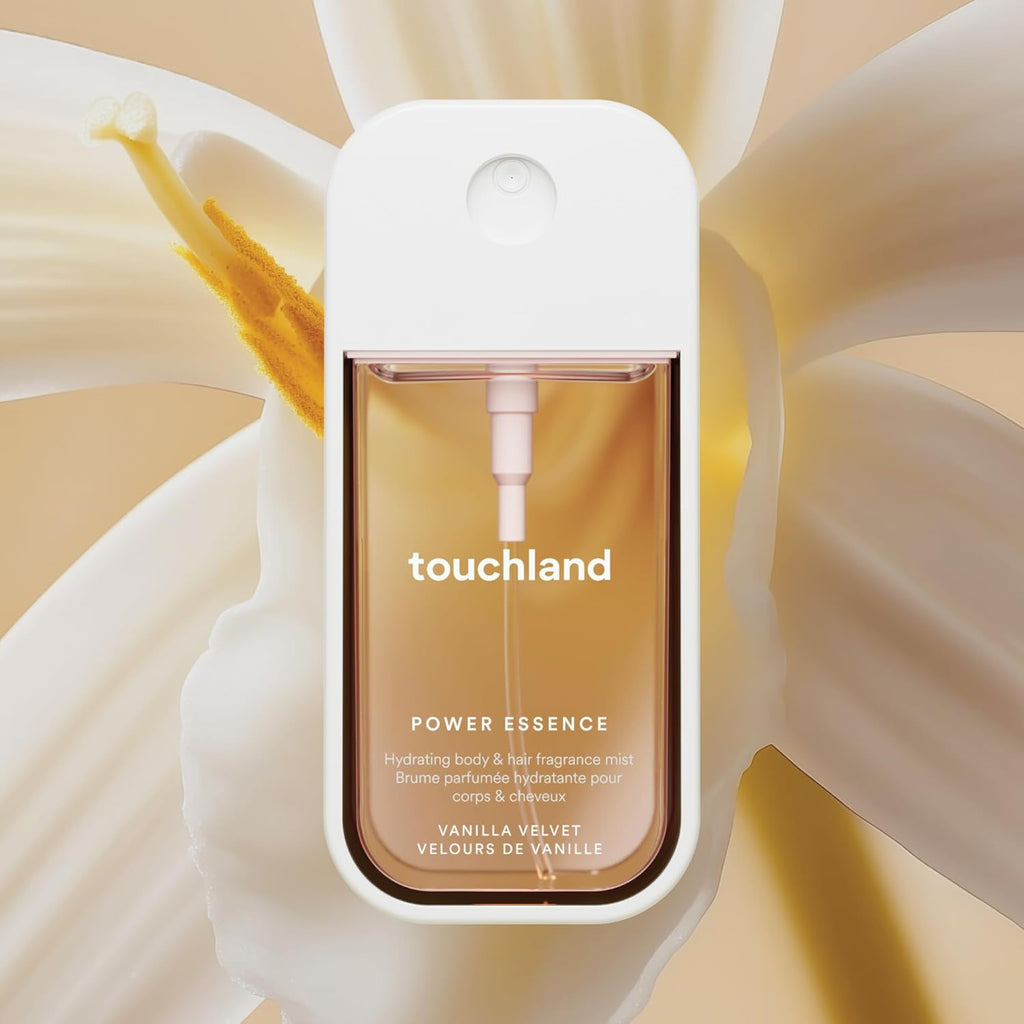 Touchland Hydrating Body & Hair Fragrance Mist - Vanilla Velvet | 2 FL OZ Travel Size Perfume Spray with Notes of Vanilla, Muguet & Almond