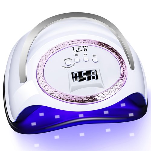 LKE UV Nail Lamp, 72W LED Nail Lamp Nail Dryer Light for Nails with 3 Timer Setting & LCD Touch Display Screen for Home and Salon Use (C-White) (2)