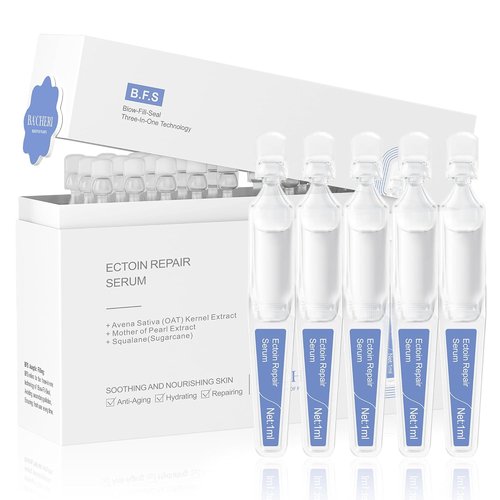 Ectoin Hydrating Repair Facial Serum Ampoule - Deep Moisture & Anti-Aging with Hyaluronic Acid | 30 Single-Use Ampoules