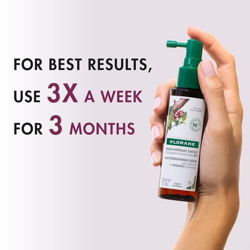 Klorane Intense Strengthening Serum | Quinine Formula for Thicker, Stronger Hair - 3.3 fl. oz.