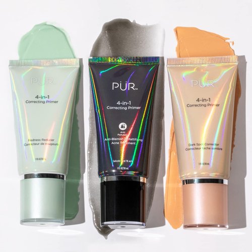 PÜR MINERALS 4-in-1 Correcting Primer - Redness Reducer & Hydrating Makeup - 1 Fl Oz | Vegan & Cruelty-Free