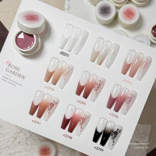 GAOY Patting Gel Nail Polish Kit, 9 Colors UV LED Ombre Painting Gel with Sponges, Soak Off Pigmented Colors, Beginner Friendly Gradient & Aura Nail Art Set for Home & Salon Use, Rose Garden